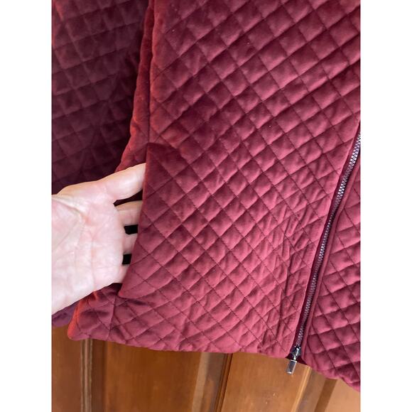 LASSERE CELVET QUILTED JACKET WINE COLOR SIZE SMALL - Picture 2 of 6